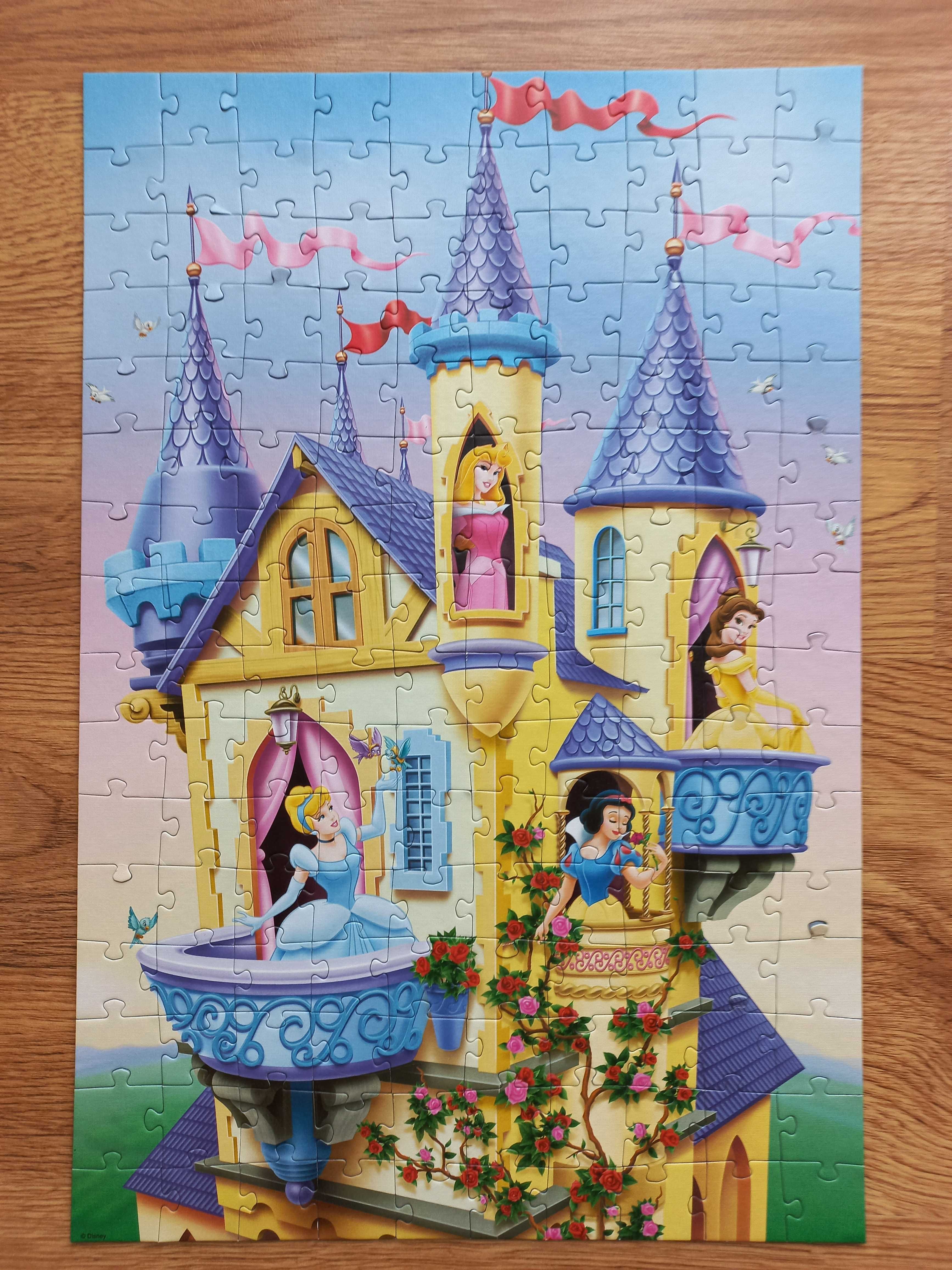 Puzzle Trefl Królewna Śnieżka 2w1 100el i 70el + Księżniczki 160el