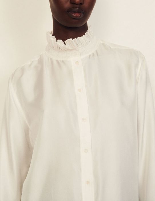 Чорна шовкова блузка Sandro