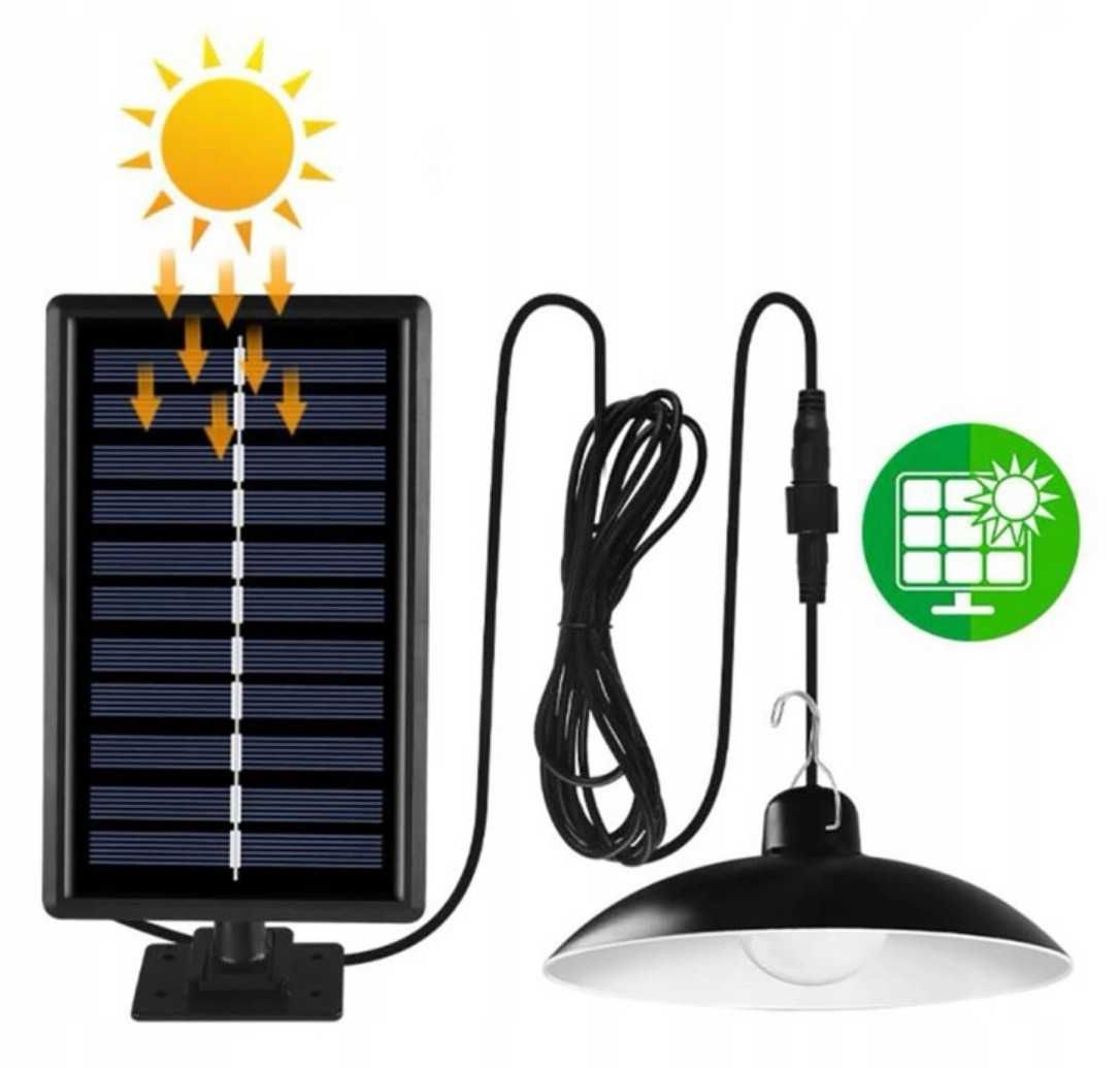 Żyrandol wisząca lampa solarna LED ogrodowa PILOT