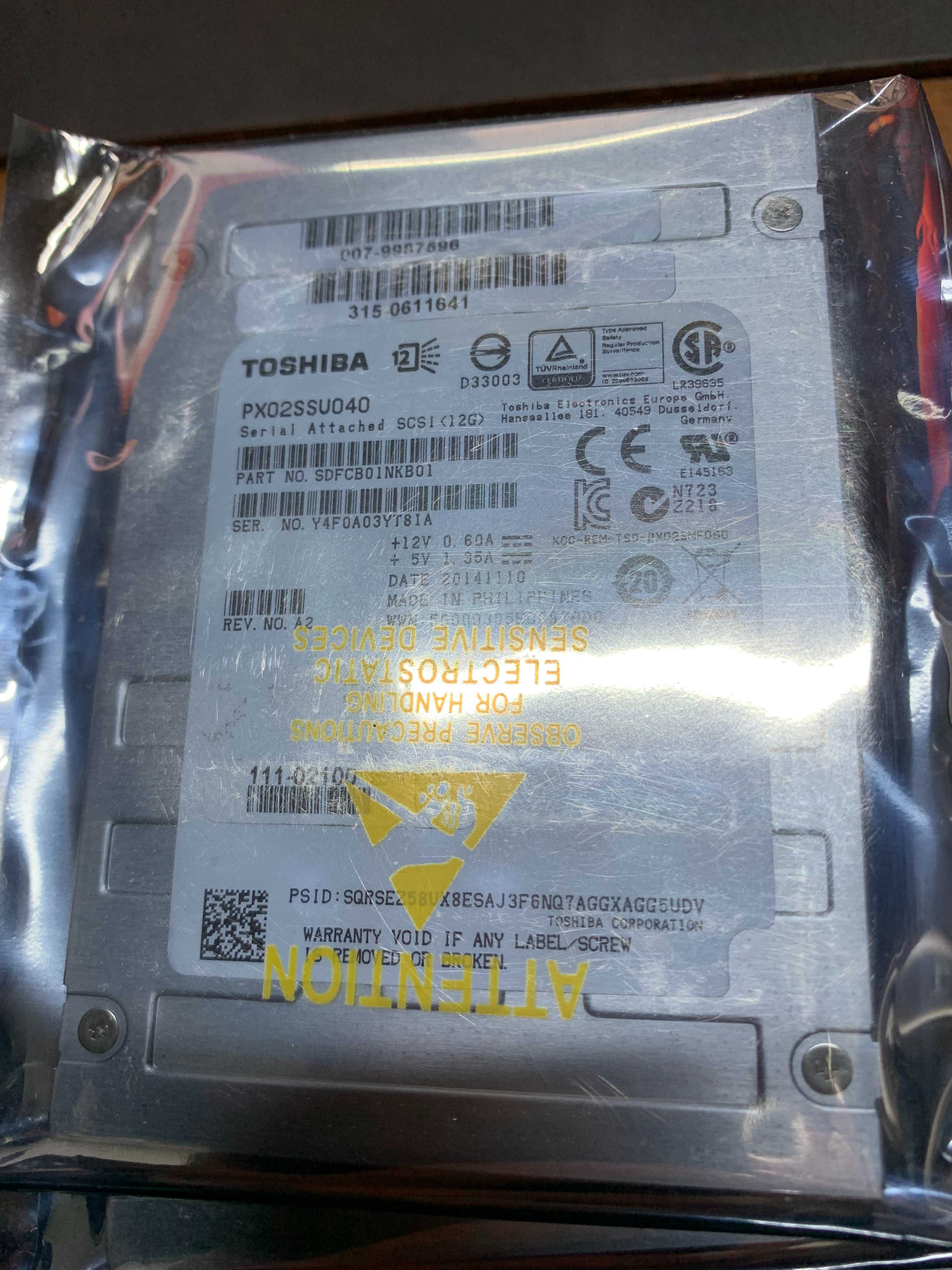 Продам SAS SSD Toshiba PX02SSU040 400gb (write-intensive)