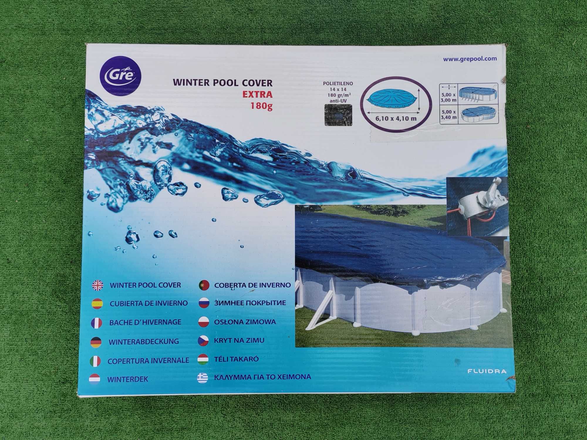 Cobertura de Inverno Piscina oval Premium 180g/m2 da Gre 5.00mx3.00m