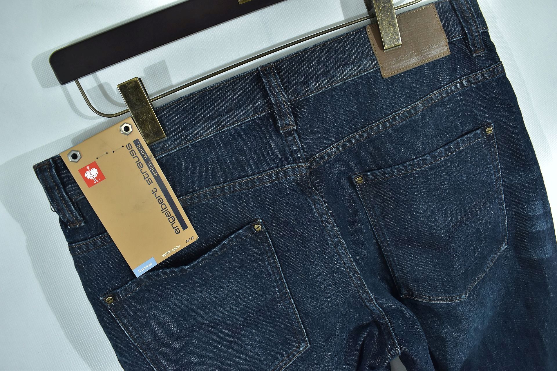 Engelbert Strauss 5 Pocket Męskie Spodnie Jeansowe W36 L32 Nowe 52