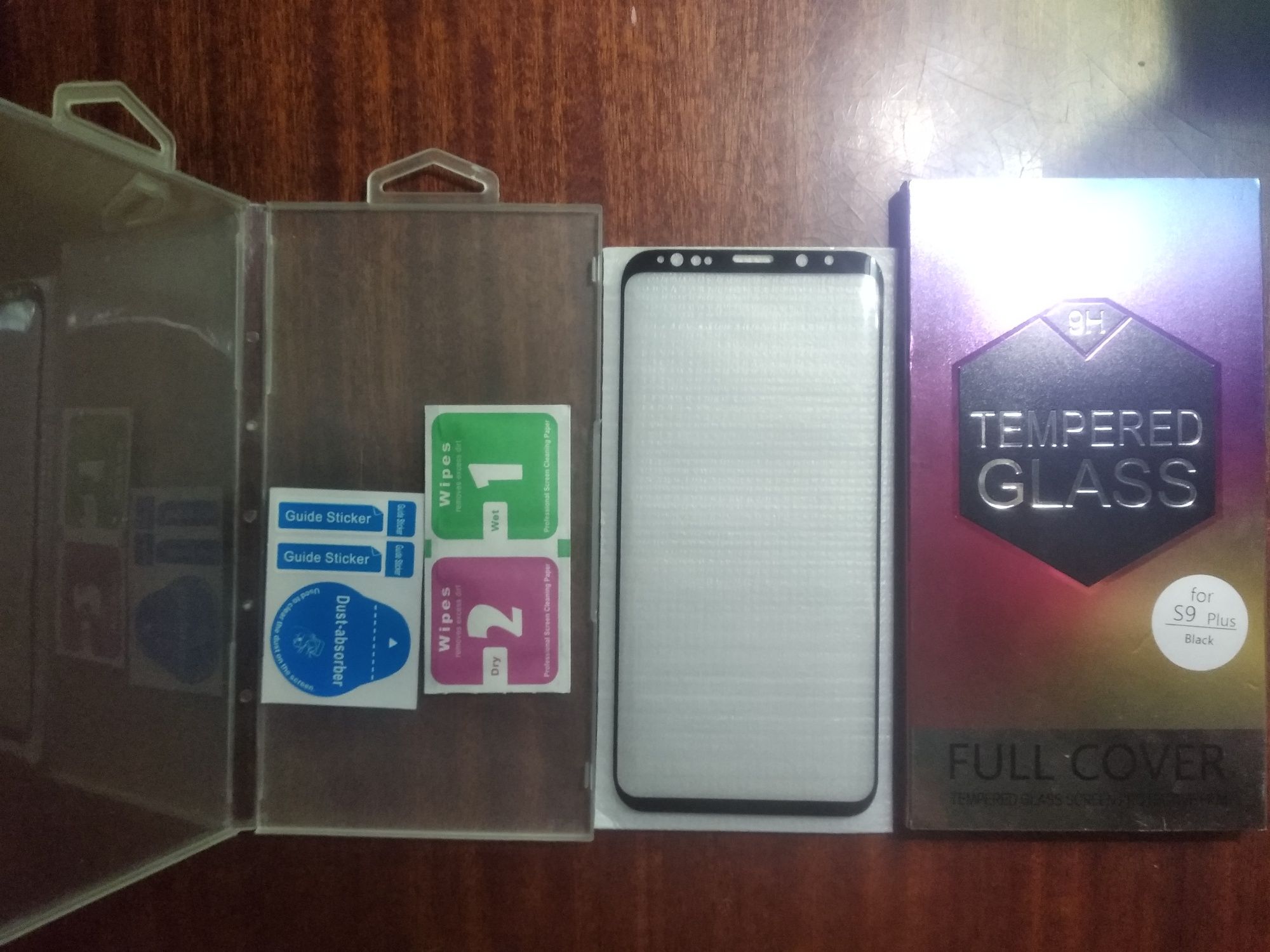 (НОВЫЕ!) Защтные стёкла для Galaxy S9 Plus (чёрные)