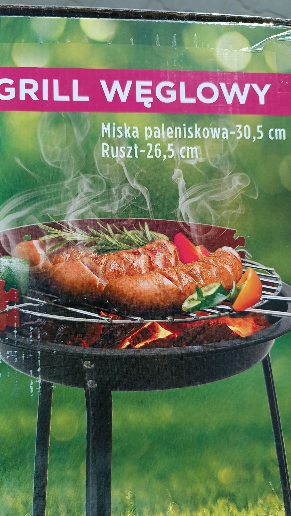 Grill węglowy okrągły 30.5 cm