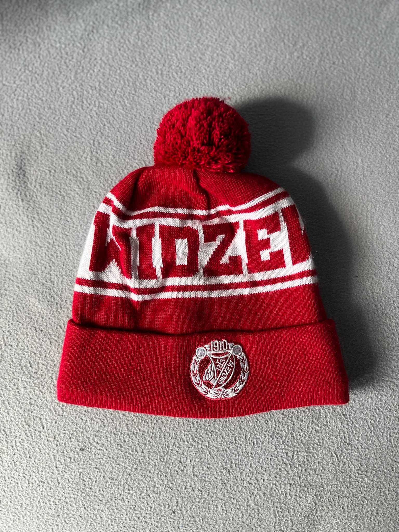 Czapka zimowa Widzew Łódź – czerwona jak nowa RUCH ELANA WISŁA
