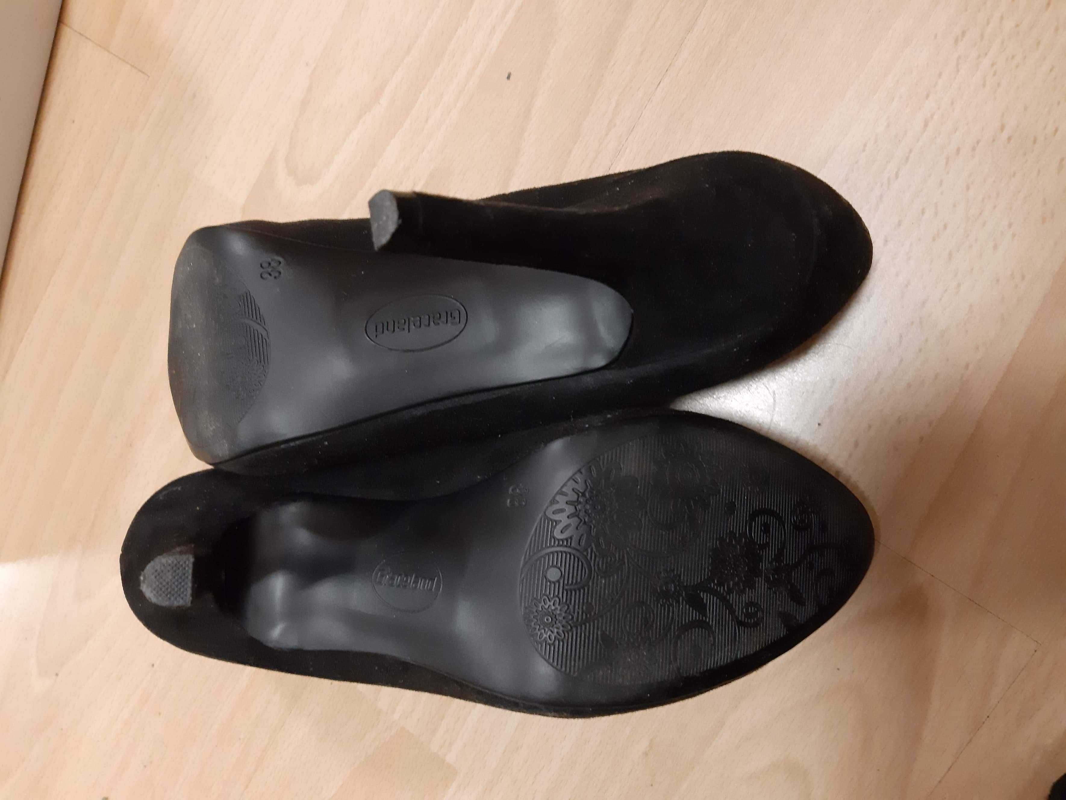 Buty damskie, czarne szpilki 38