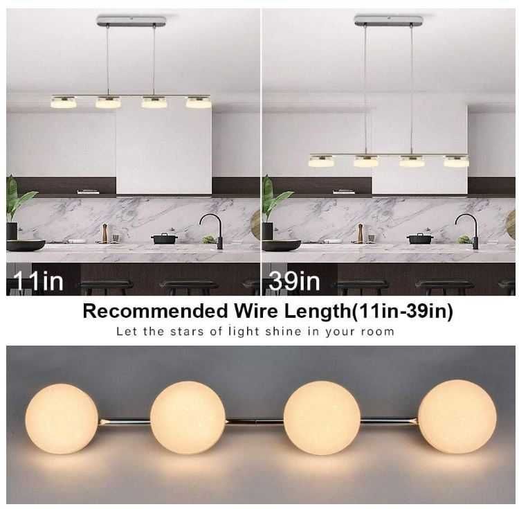 Poczwórna lampa wisząca LED 4x5W 70cm PADMA