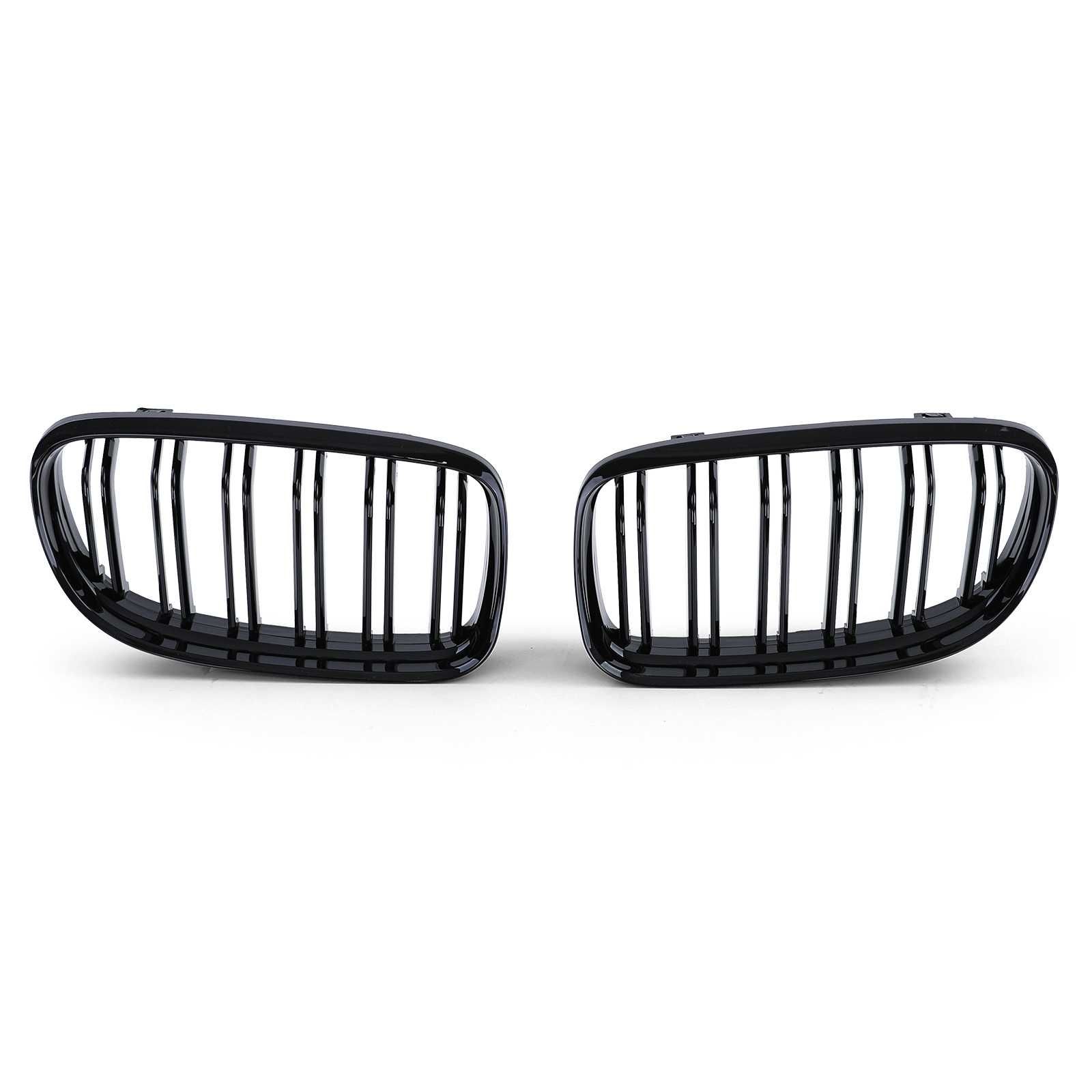 Grelha dupla para BMW Série 3 E90 E91 2008 a 2011 Preto Brilhante