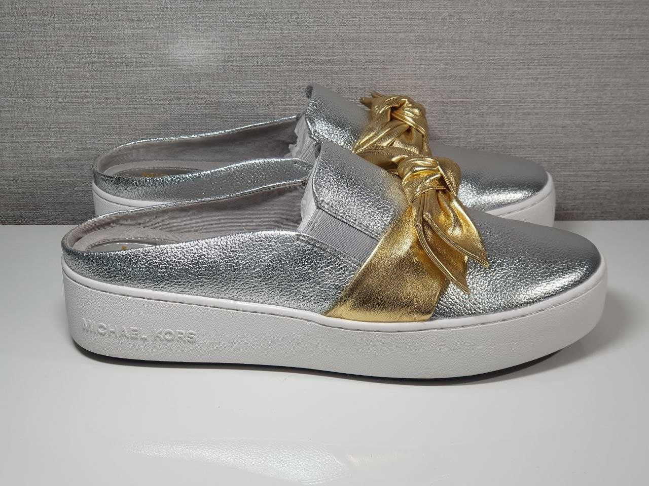 Літнє Взуття Michael Kors Willa Two-Tone Metallic Platform Mule