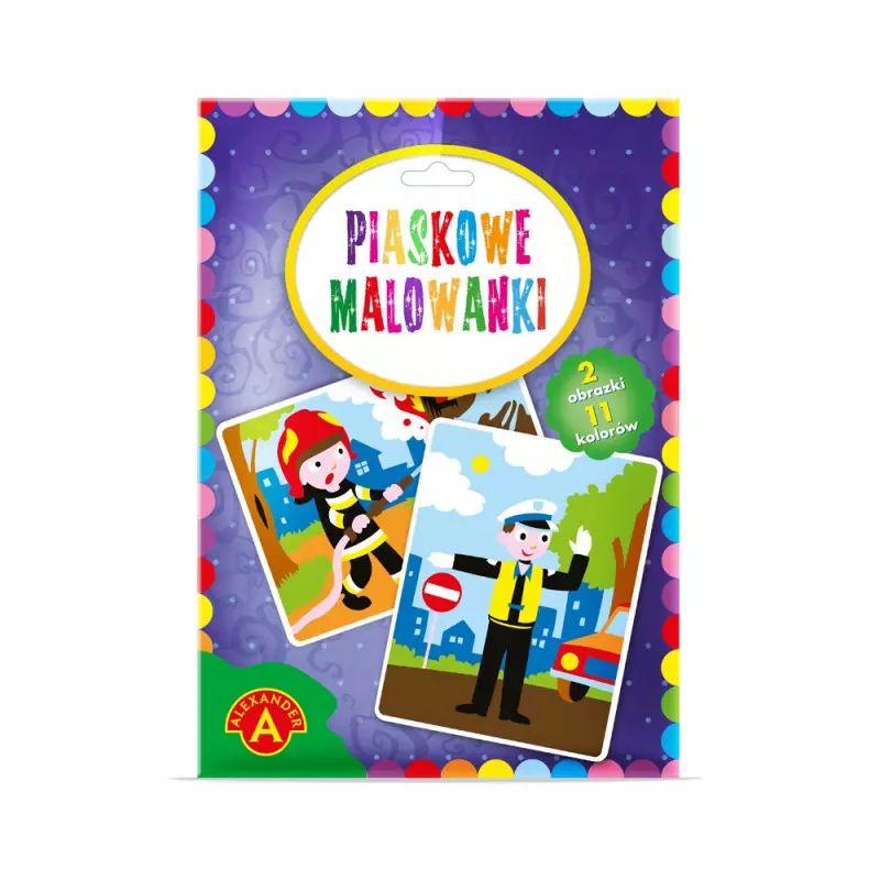 Piaskowe malowanki. Policjant i strażak. Alexander