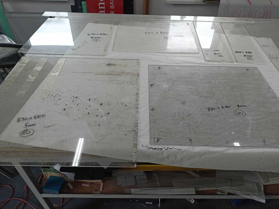 Pleksi Plexa Pleksa 3mm arkusz 53x89cm okno, do koparki itp TANIEJ 70%