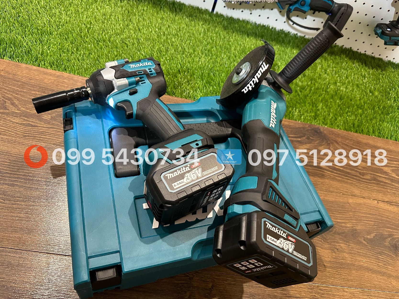 Набір акумуляторний Makita Болгарка DGA504BL Гайковерт DTW500BL 36V8Ah