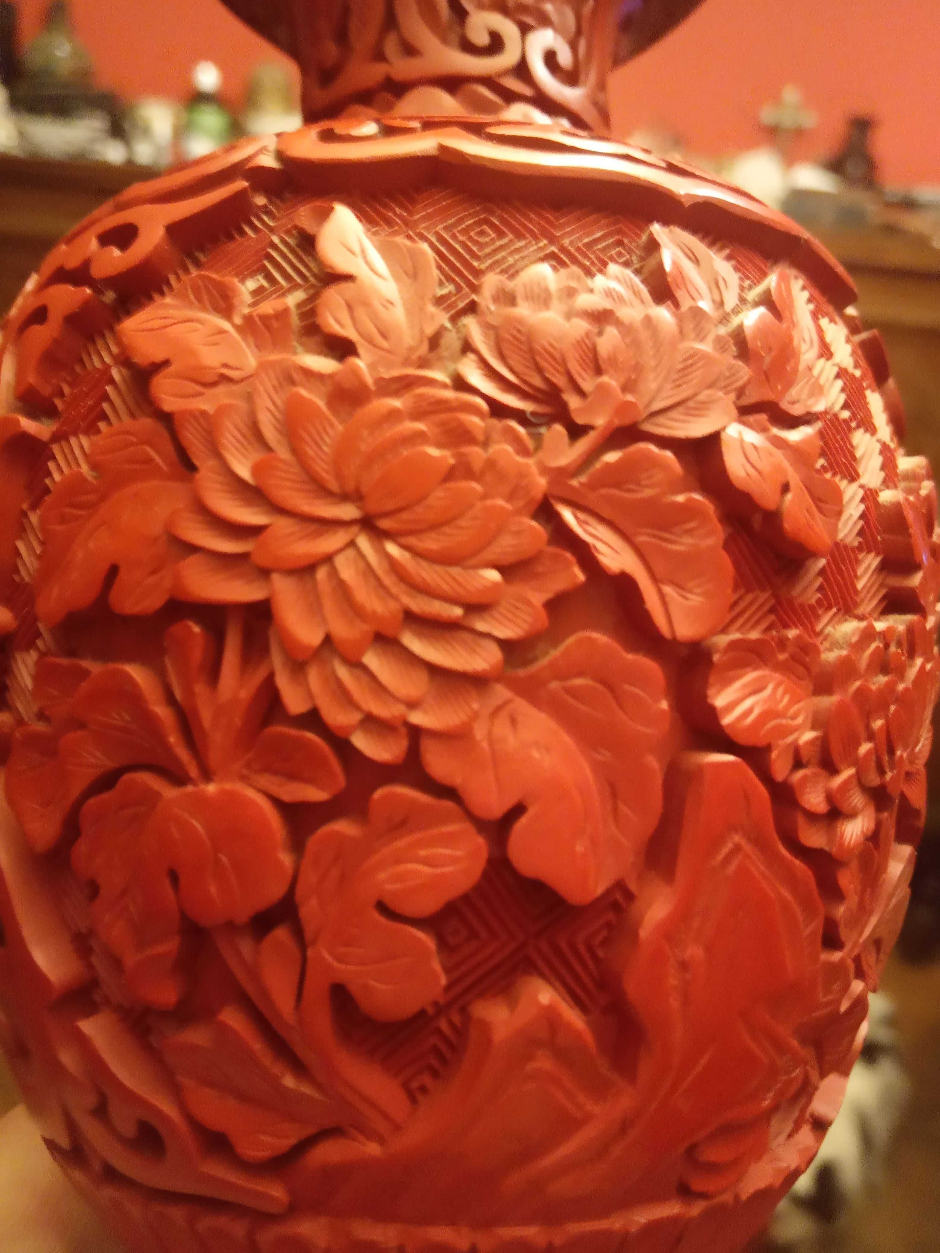 Stary chiński wazon z laki