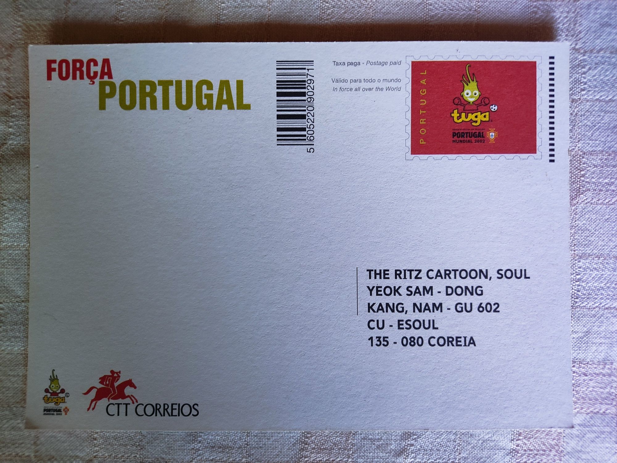 Postal de Portugal para o Mundial 2002