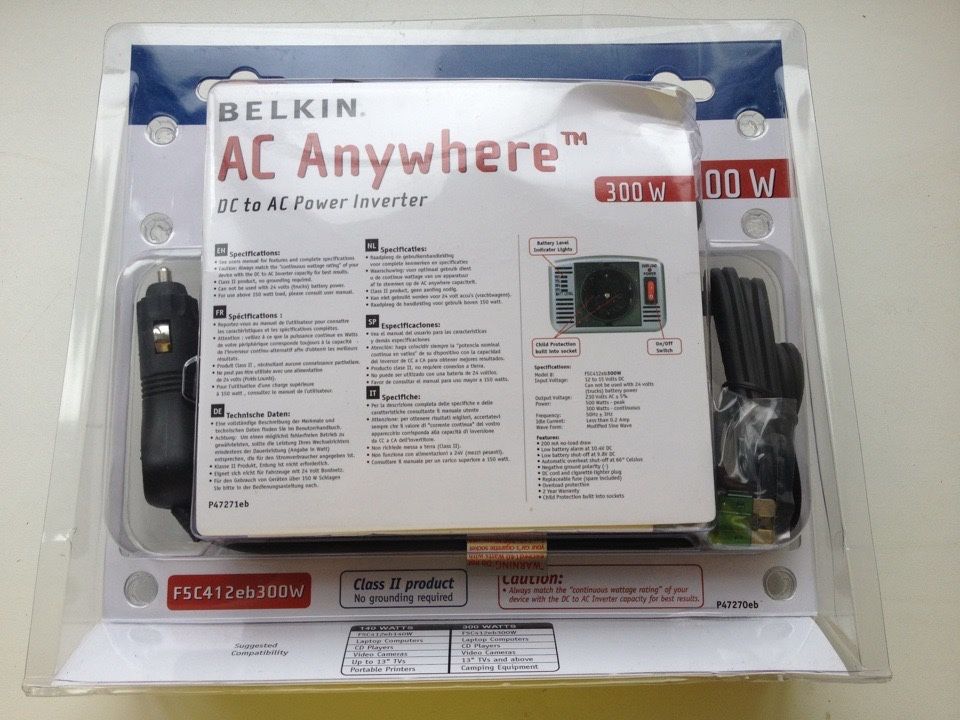 Продам автомобильный инвертор BELKIN AC Anywhere 300W