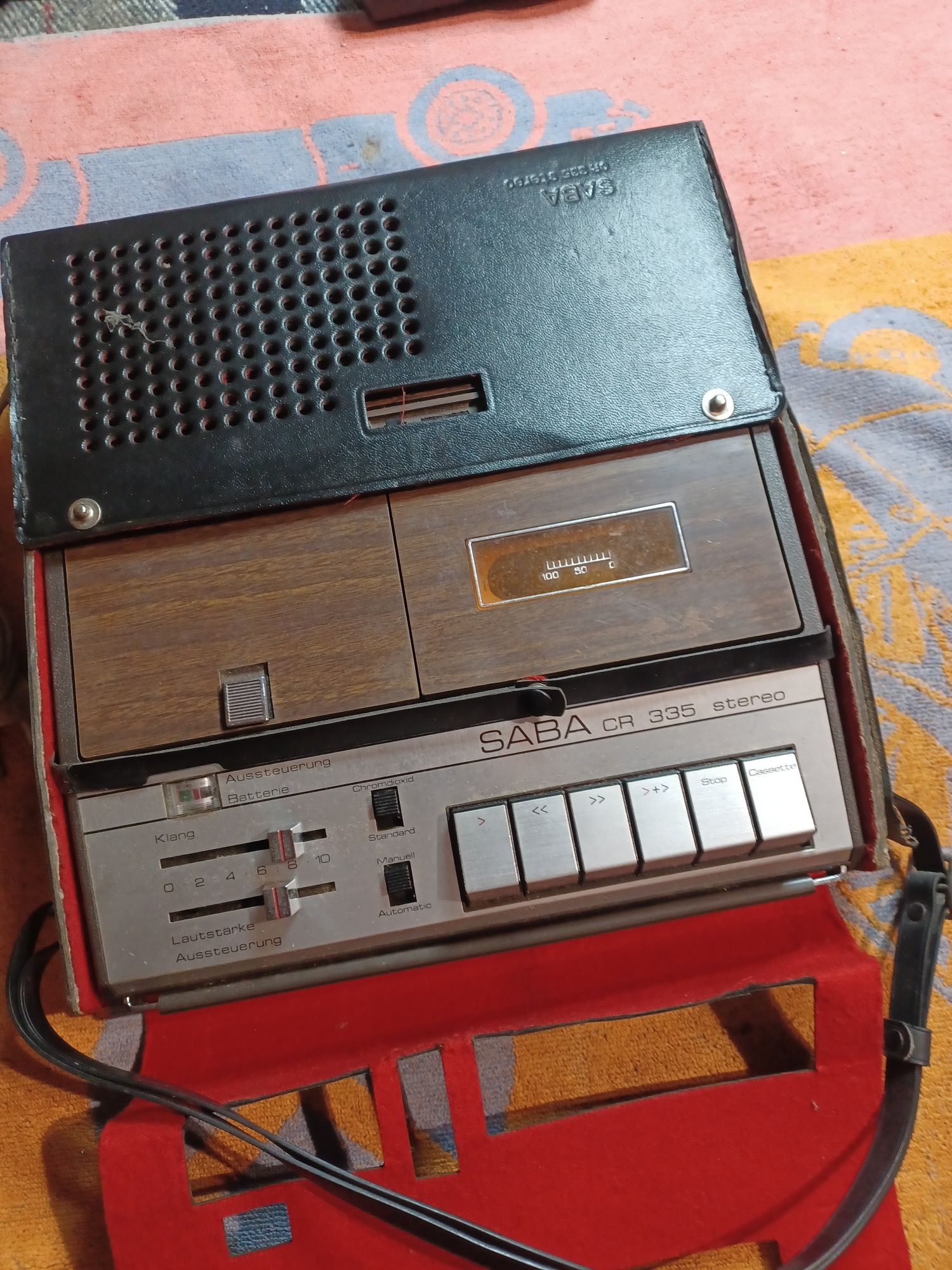 Leitor cassetes saba cr335 stereo