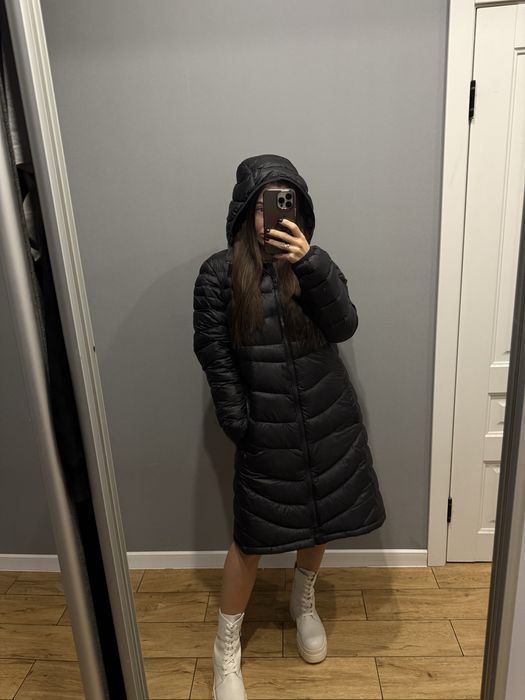 Куртка-пальто брендова подовжена пуховик the north face