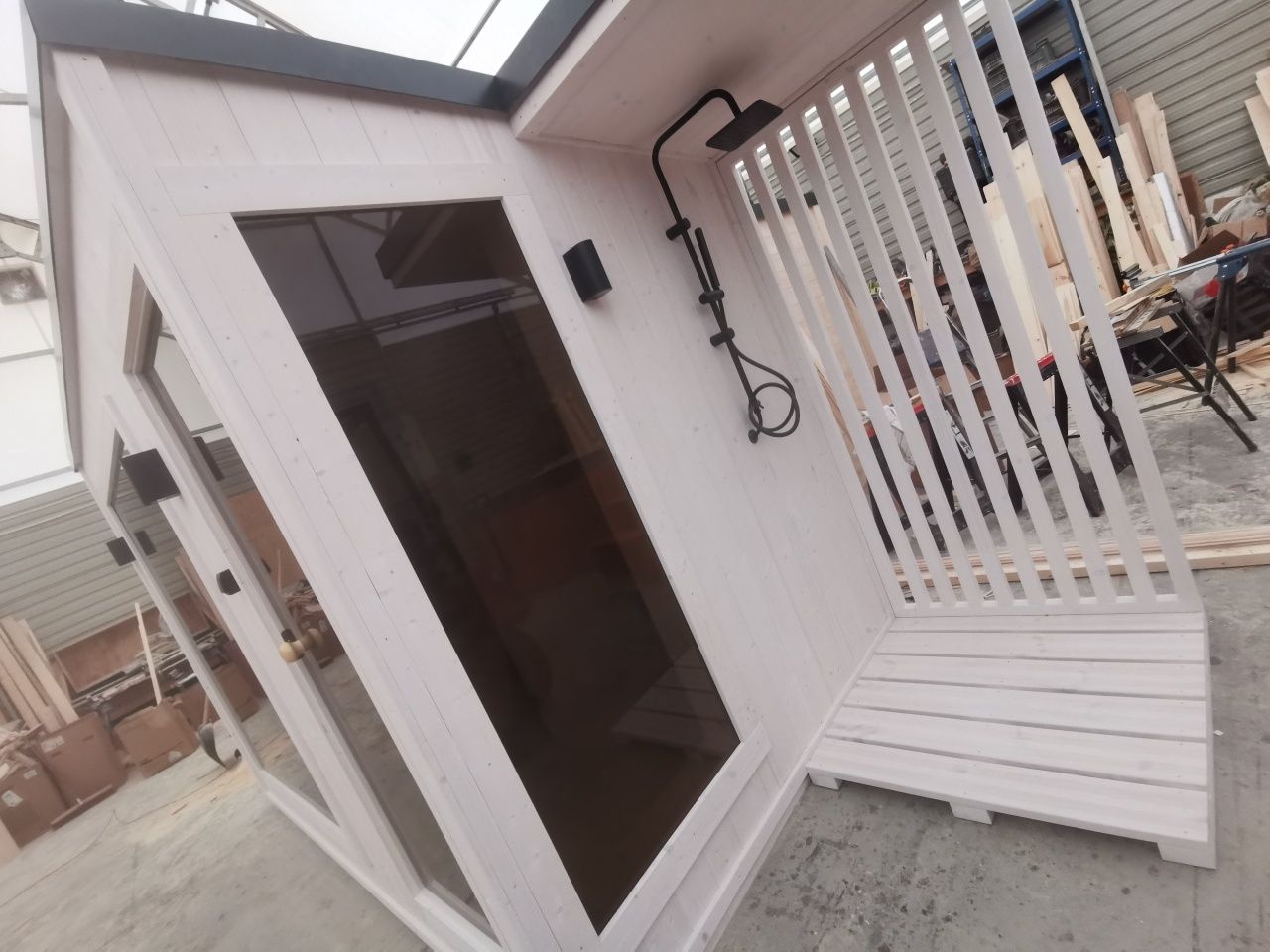 Sauna ogrodowa Premium 4,5x2 m Szatnia  Prysznic Piec  Komplet!