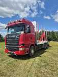 Scania R520 V8 6x4 do drewna lasu stosu kłody