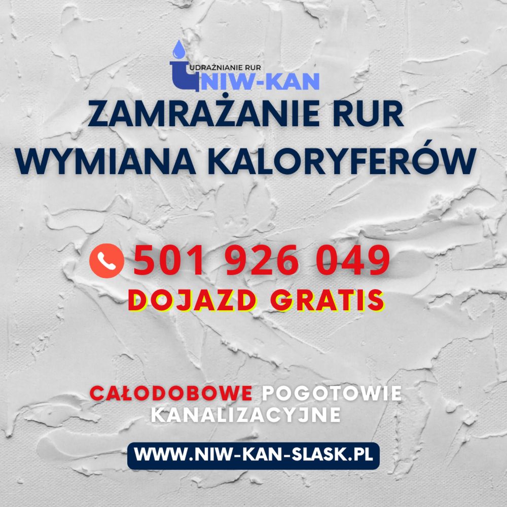 Zamrażanie rur/Wymiana kaloryferów ŚLĄSK całodobowa pomoc