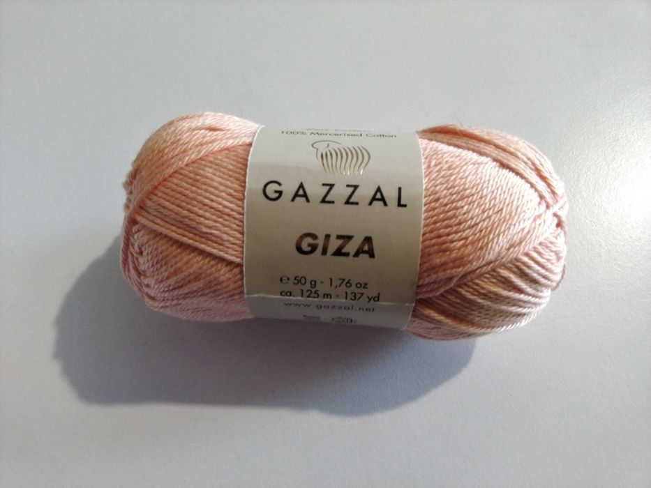 Пряжа персикова Gazzal Giza 50 г бавовна