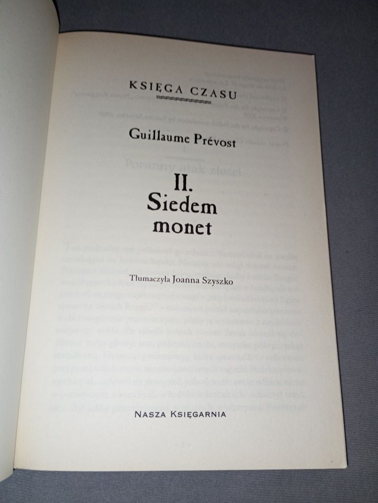 Księga Czasu Siedem monet t2