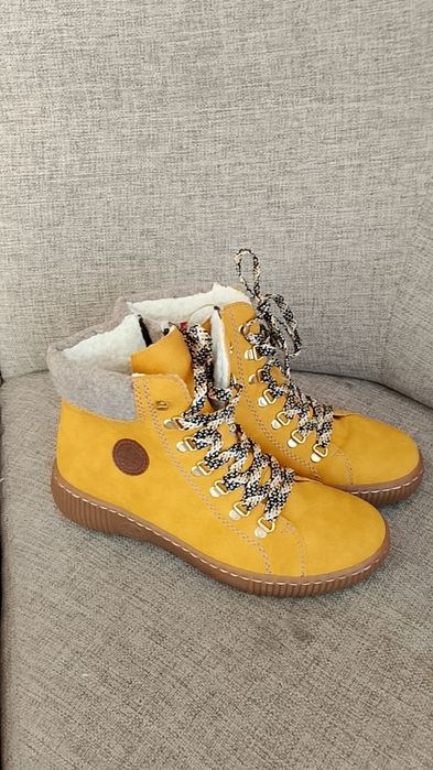 Buty damskie rieker zimowe ocieplane wełną
