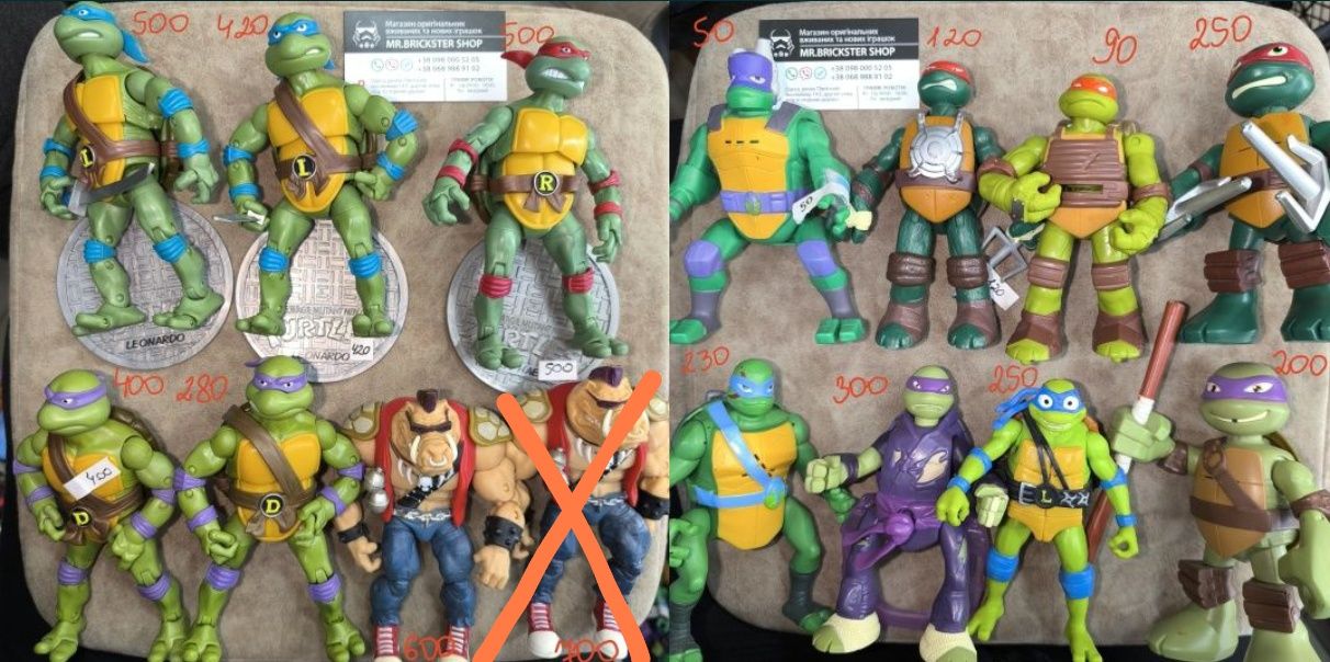Фигурки черепашки ниндзя Viacom Playmates TMNT Сплинтер Раф Шредер