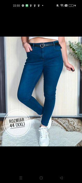 Zestaw paka ubrań spodni damskich różne rozmiary i bezrękawnik