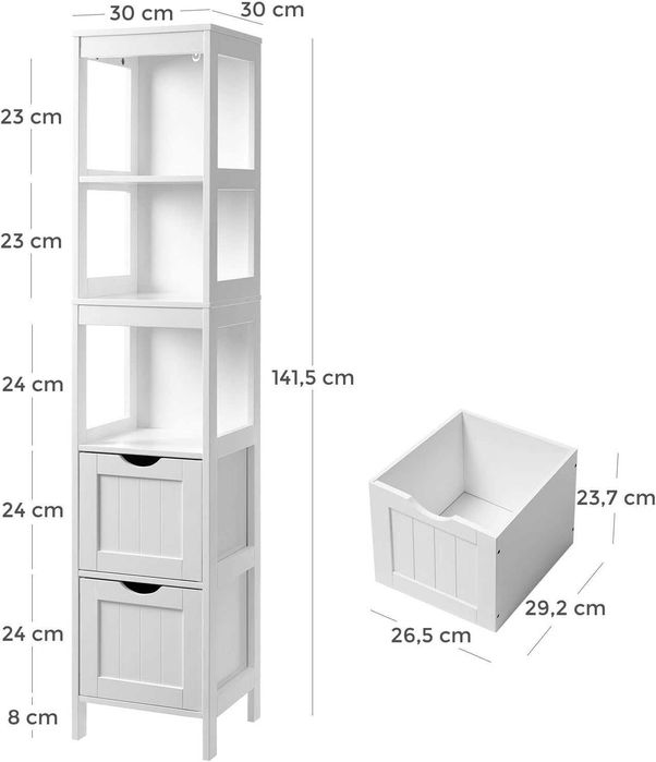 Nowa szafka łazienkowa/ regał/ półka/ komoda/ VASAGLE !6515!