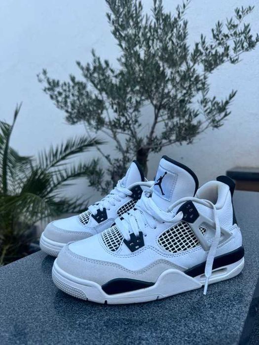 Buty meskie Mokasyny Nike_Jordan_4_retro_military_black R.40