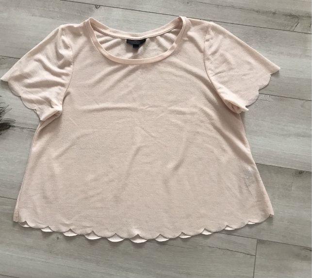 Укорочена футболка- топ, блуза оверсайз Topshop 42-44 роз