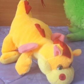 Мягкая игрушка "Королевский дракон" желтый / на подарок іграшка