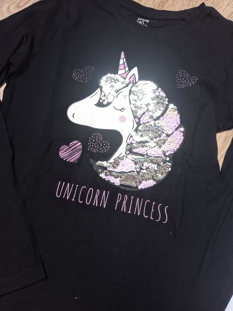 Sinsay Lindex 2 pack bluzeczek Unicorn jednorożec 140