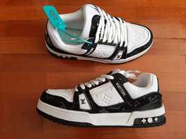 Ténis LV trainers branco e preto