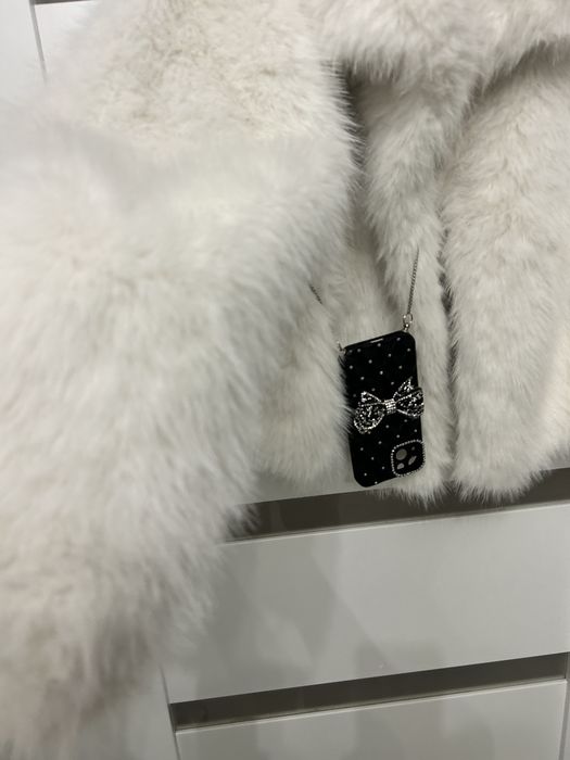 Nowr Sztuczne białe futerko typu Zara