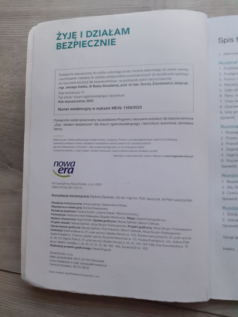 podręcznik do edukacji dla bezpieczeństwa 1 Żyję i działam bezpiecznie