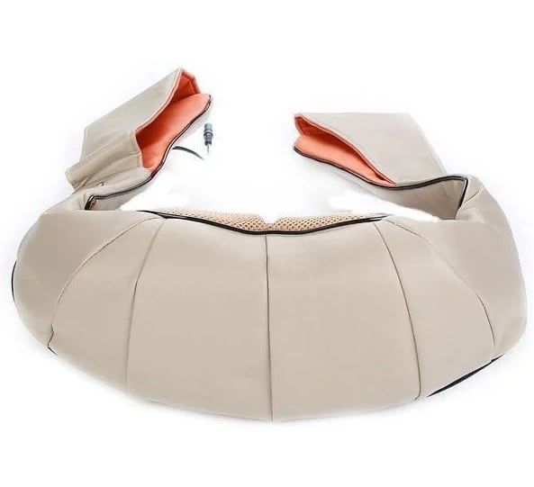 Масажер роликовий Massager of Neck Kneading з підігрівом Бежевий