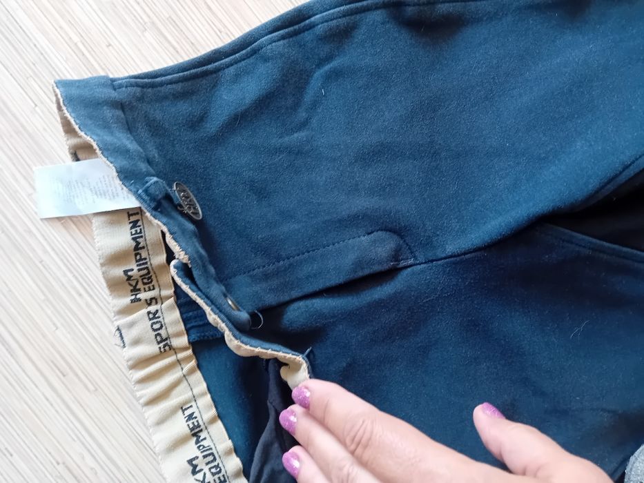 Zestaw 3 sztuki bryczesów rozmiar 142 cm spodnie do jazdy konnej