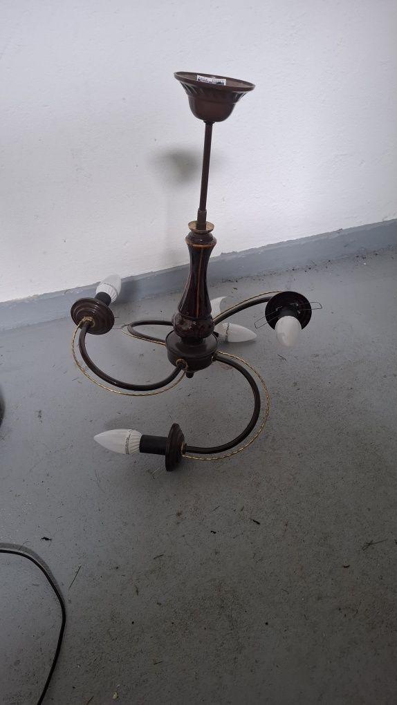 Lampa stojąca z żyrandolem vintage