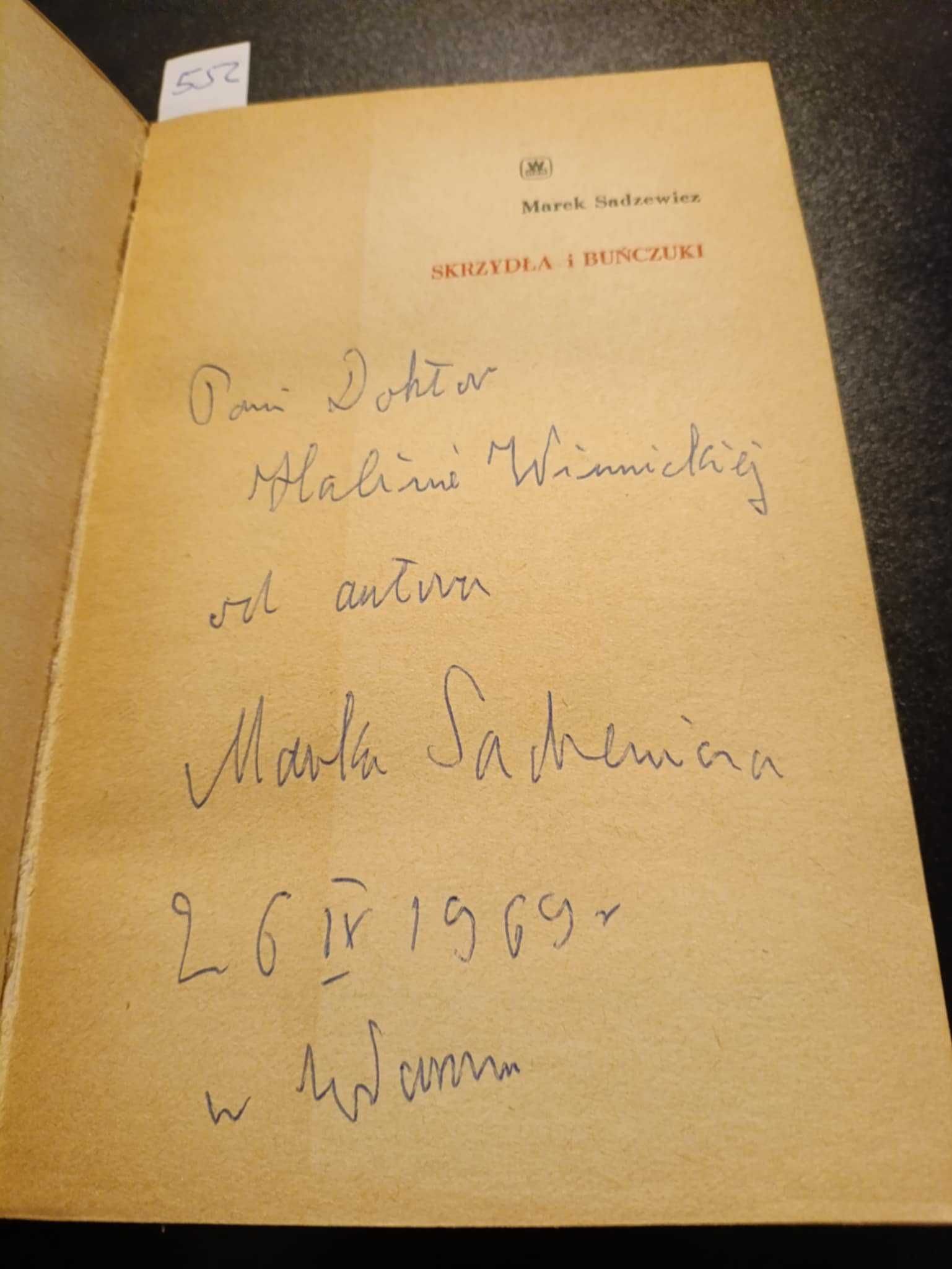 Skrzydła i buńczuki - Marek Sadzewicz z dedykacją i autografem wyd. I