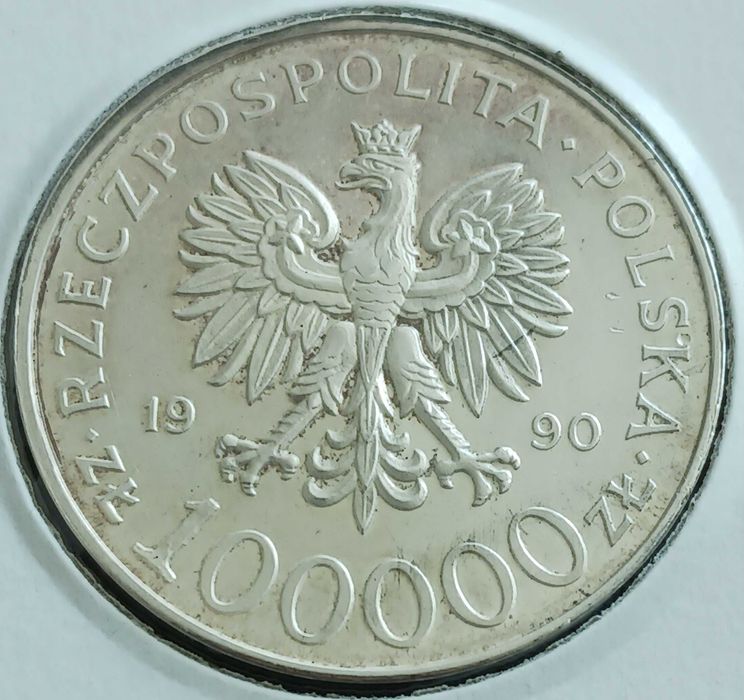 100 000 zł Solidarność 1990 r. nr.4 - Typ "A"-Śliczności