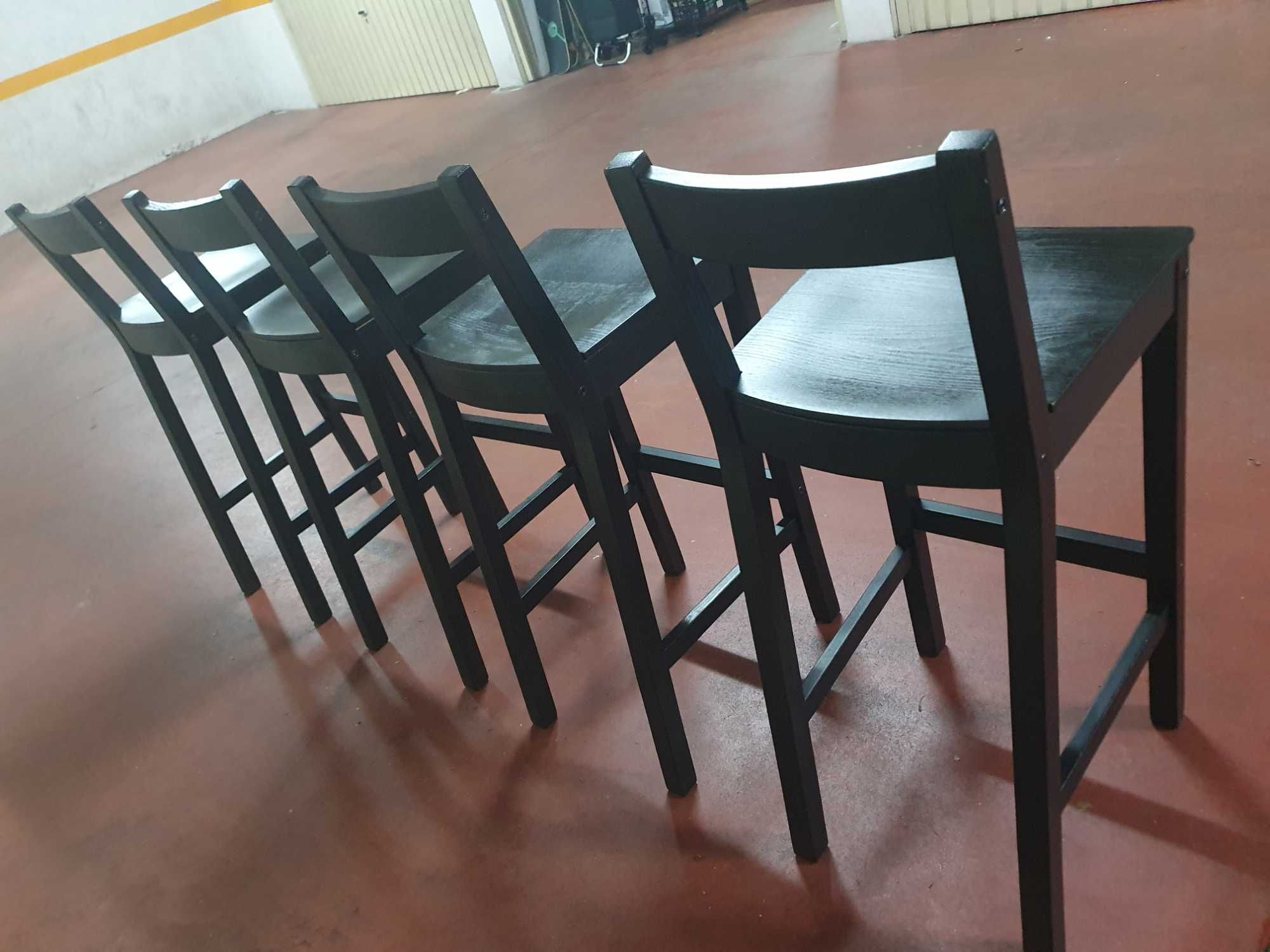 Cadeira alta, IKEA, NORDVIKEN, preto, 75 cm