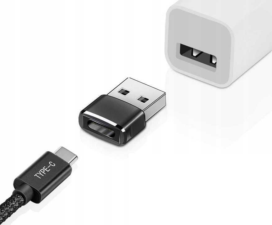 Adapter OTG wtyk męski USB C gniazdo USB typu A * Video-Play Wejherowo
