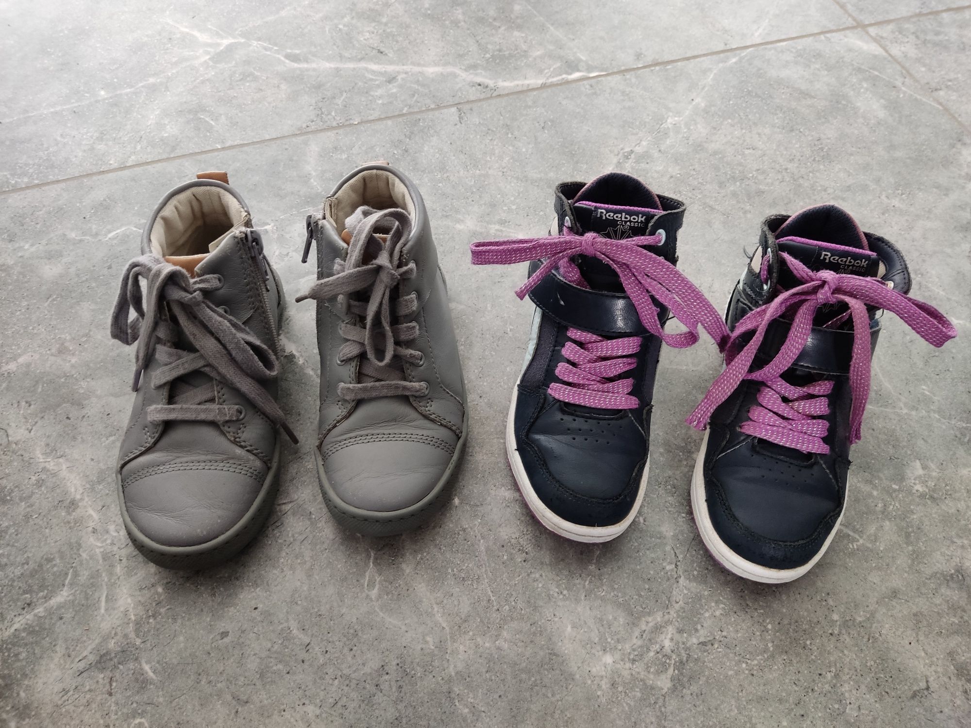 Buty jesienne wiosenne dziewczynki Reebok rozm.28 i Clarks rozm. 29