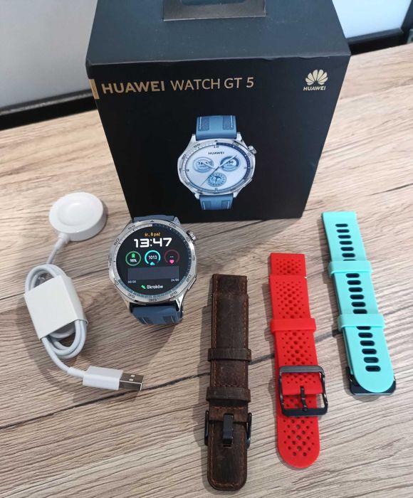 Huawei Watch GT5 46mm + dodatkowe paski