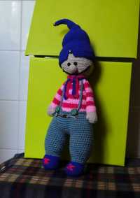 Гномик Лёша 35 см, ручная работа, кукла игрушка, вязаная,  handmade