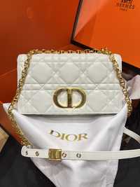 Torebka D.I.O.R. Caro White Leather