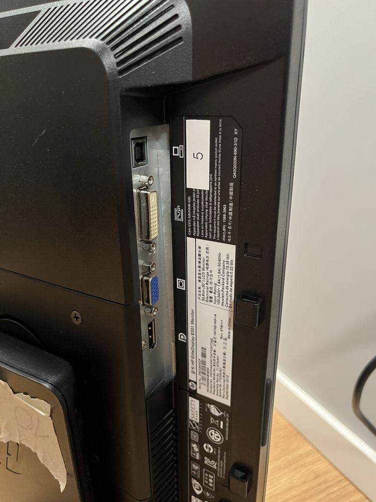 HP e201 monitor z vga dvi dp usb