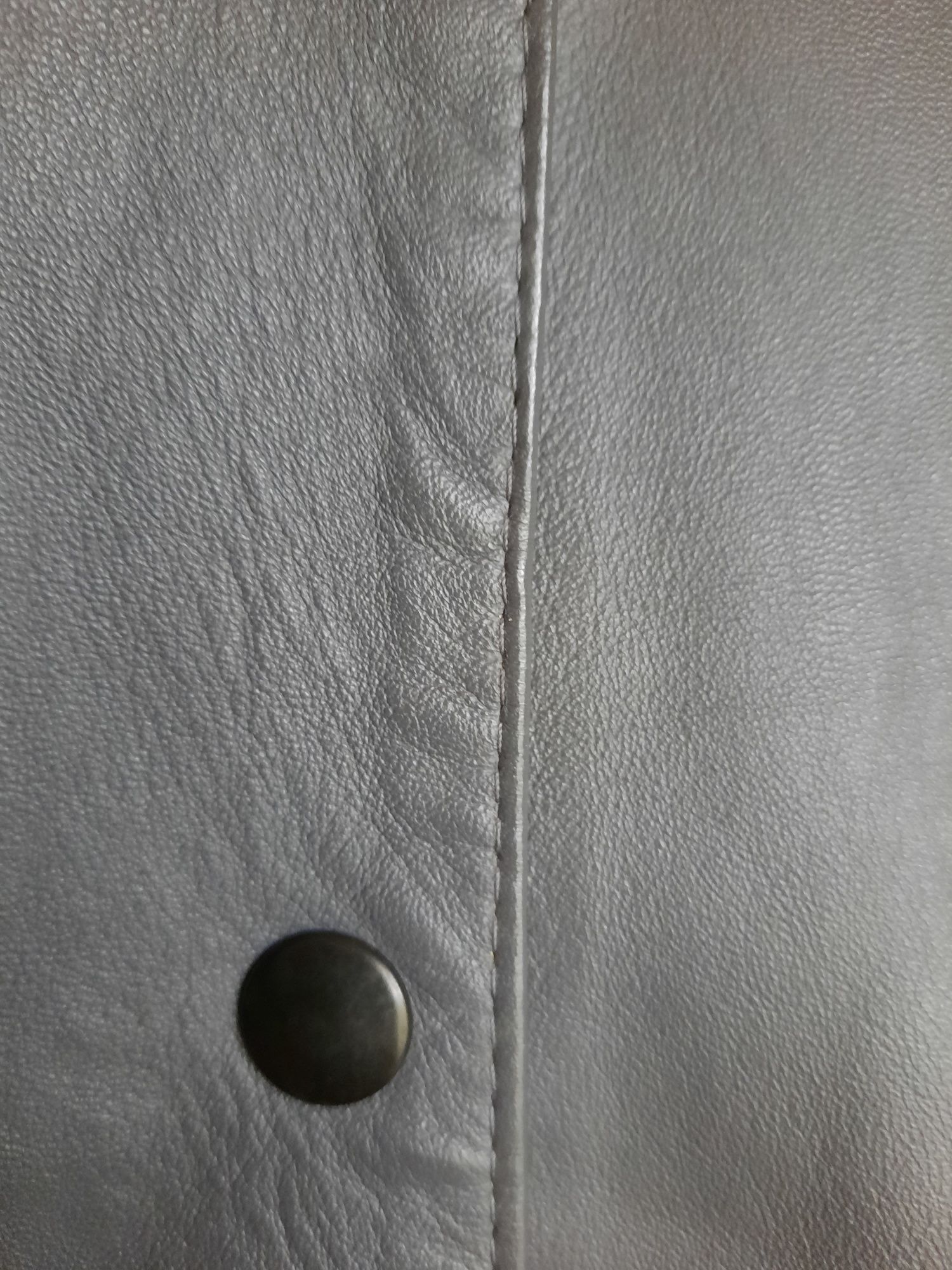 Куртка кожаная женская серая размер XS-S, -42-44